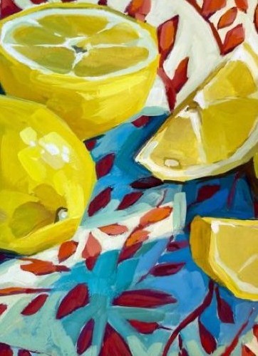 CANCELLED DUE TO AN EMERGENCY 2026 May 9 Saturday - Willow Way Manor - 9:00 - 12:00 - Lemons on a Floral Cloth