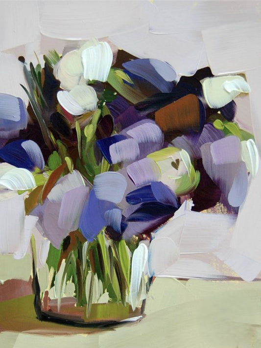 2026 April 11 Saturday - Willow Way Manor - 9:00 - 12:00 - Glass Jar with Purple Flowers